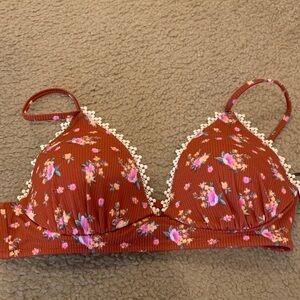 Women's Shade & Shore Lightly Lined Swim Bikini Top Floral 36B